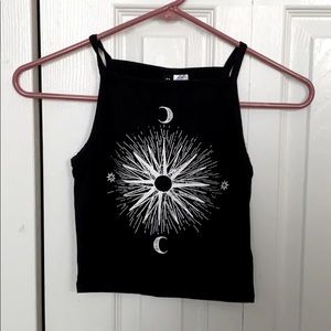 Sun & moon crop top
